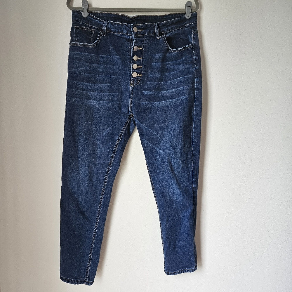SHEIN Curve Blue Denim Jeans